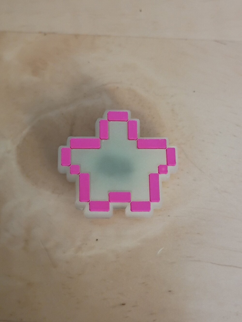 10 for $10 Jibbitz Croc Charm - Luminous Pink Pixel Star - Glow Shoe Charm